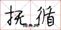 段相林抚循行书怎么写