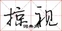 段相林掠视行书怎么写