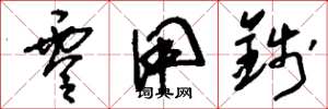 刘少英零用钱草书怎么写