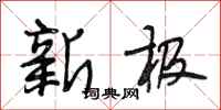 段相林新极行书怎么写