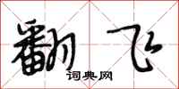 段相林翻飞行书怎么写