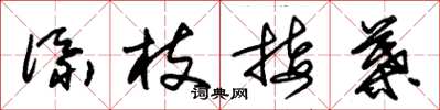 朱锡荣添枝接叶草书怎么写