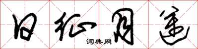 朱锡荣日征月迈草书怎么写