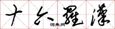 朱锡荣十六罗汉草书怎么写
