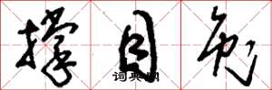 刘少英撑目兔草书怎么写