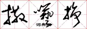 刘少英撒呓挣草书怎么写