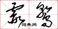 刘少英霞鹜草书怎么写