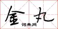 段相林金丸行书怎么写