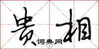 段相林贵相行书怎么写