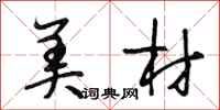 段相林美材行书怎么写