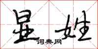 段相林显姓行书怎么写