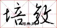 钱沛云培敦行书怎么写