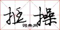 段相林挺操行书怎么写