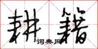 段相林耕籍行书怎么写
