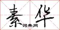 段相林素华行书怎么写