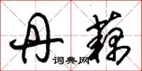 朱锡荣丹藕草书怎么写