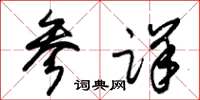 朱锡荣参详草书怎么写