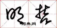 朱锡荣明哲草书怎么写