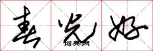 朱锡荣春光好草书怎么写