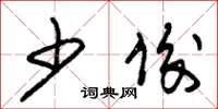 朱锡荣少俊草书怎么写
