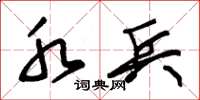 朱锡荣水兵草书怎么写