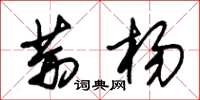 朱锡荣荆杨草书怎么写