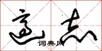 朱锡荣适志草书怎么写