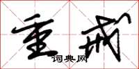 朱锡荣重戒草书怎么写