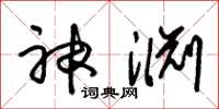 朱锡荣神渊草书怎么写