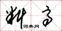 朱锡荣料高草书怎么写