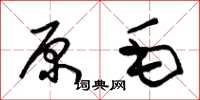朱锡荣原毛草书怎么写