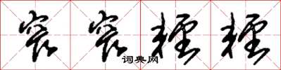 朱锡荣窄窄轻轻草书怎么写
