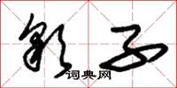 朱锡荣彩子草书怎么写