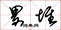 朱锡荣累堆草书怎么写