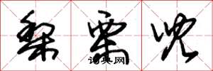 朱锡荣梨栗儿草书怎么写