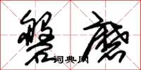 朱锡荣盘磨草书怎么写