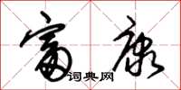朱锡荣富康草书怎么写