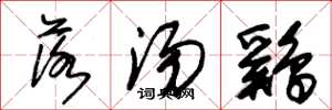 朱锡荣落汤鷄草书怎么写