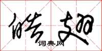 朱锡荣皓翅草书怎么写