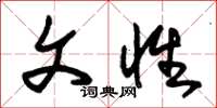 朱锡荣文性草书怎么写