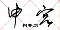 朱锡荣申宫草书怎么写