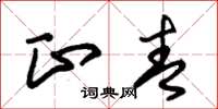 朱锡荣正青草书怎么写