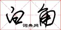 朱锡荣白角草书怎么写