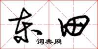 朱锡荣东田草书怎么写