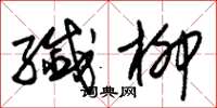 朱锡荣纤柳草书怎么写