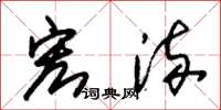朱锡荣宏流草书怎么写