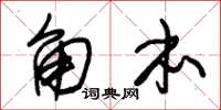 朱锡荣角本草书怎么写