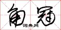 朱锡荣角冠草书怎么写