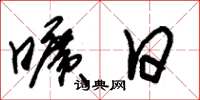 朱锡荣旷日草书怎么写