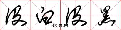 朱锡荣没白没黑草书怎么写